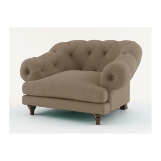 Fauteuil 1 place en tissu de qualité CHAMBORD, beige