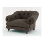 Fauteuil 1 place en tissu de qualité CHAMBORD, gris taupe