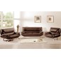 Ensemble composé d'un canapé 3 places et d'un canapé 2 places et d'un fauteuil en cuir prestige luxe italien PASSY, couleur pers