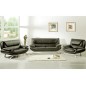 Ensemble composé d'un canapé 3 places et d'un canapé 2 places et d'un fauteuil en cuir prestige luxe italien PASSY, couleur pers