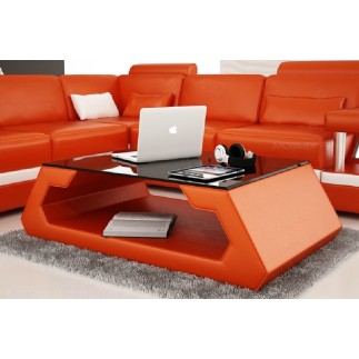 Table basse design ALMA, orange.