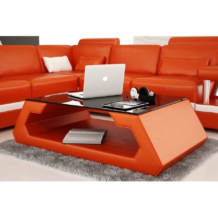 Table basse design ALMA, orange.