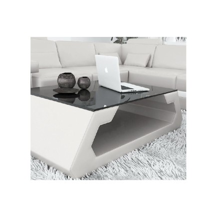 Table basse design ALMA, noir, 140×70×45 cm
