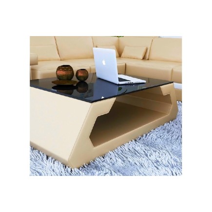 Table basse design ALMA, beige.