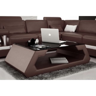 Table basse design ALMA, beige, 140×70×45 cm
