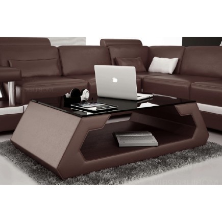 Table basse design ALMA, beige, 140×70×45 cm
