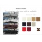 Canapé d'angle en cuir italien 7 places LOVE, couleur personnalisée, angle gauche