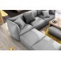 Canapé modulable d'angle en tissu MODULA, gris