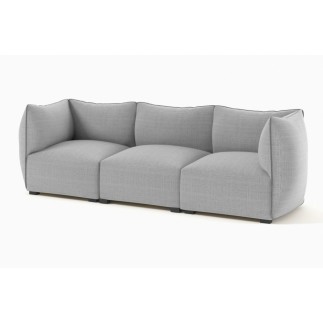 Canapé modulable d'angle en tissu MODULA, gris
