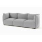 Canapé modulable d'angle en tissu MODULA, gris