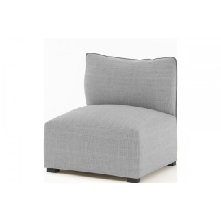 Canapé modulable d'angle en tissu MODULA, gris