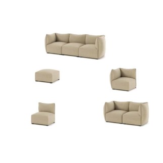 Canapé modulable d'angle en tissu MODULA, beige clair