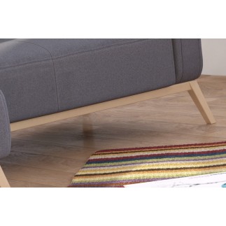 Canapé d'angle en tissu de qualité CASTEL, gris