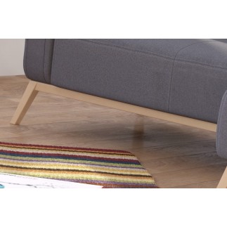 Canapé d'angle en tissu de qualité CASTEL, gris