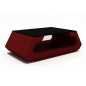 Table basse design ALMA, bordeaux, 140×70×45 cm