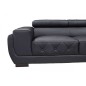 Canapé d'angle en cuir luxe italien 5/6 places BELISSIMO, noir, angle droit Canapé d'angle en cuir luxe italien 5/6 places BELISSIMO, noir, angle droit