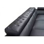 Canapé d'angle en cuir luxe italien 5/6 places BELISSIMO, noir, angle droit Canapé d'angle en cuir luxe italien 5/6 places BELISSIMO, noir, angle droit