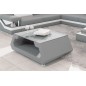 Table basse design ALMA, gris clair, 140×70×45 cm