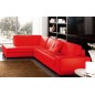 Canapé d'angle DIVANO en cuir italien vachette de qualité, rouge, angle gauche, 4/5 places Canapé d'angle DIVANO en cuir italien vachette de qualité, rouge, angle gauche, 4/5 places