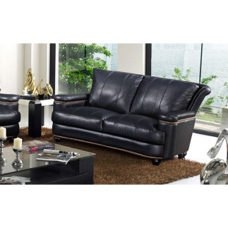 Ensemble IMPERIAL, 3 pièces: canapé 3 places + 2 places + fauteuil 1 place en cuir italien vachette. Tout cuir supérieur intégra