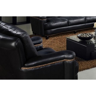 Ensemble IMPERIAL, 3 pièces: canapé 3 places + 2 places + fauteuil 1 place en cuir italien vachette. Tout cuir supérieur intégra