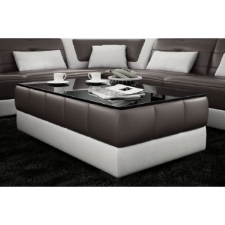 Table basse design ZEINA, noir et blanc.