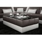 Table basse design ZEINA, noir et blanc, 120×70×42 cm