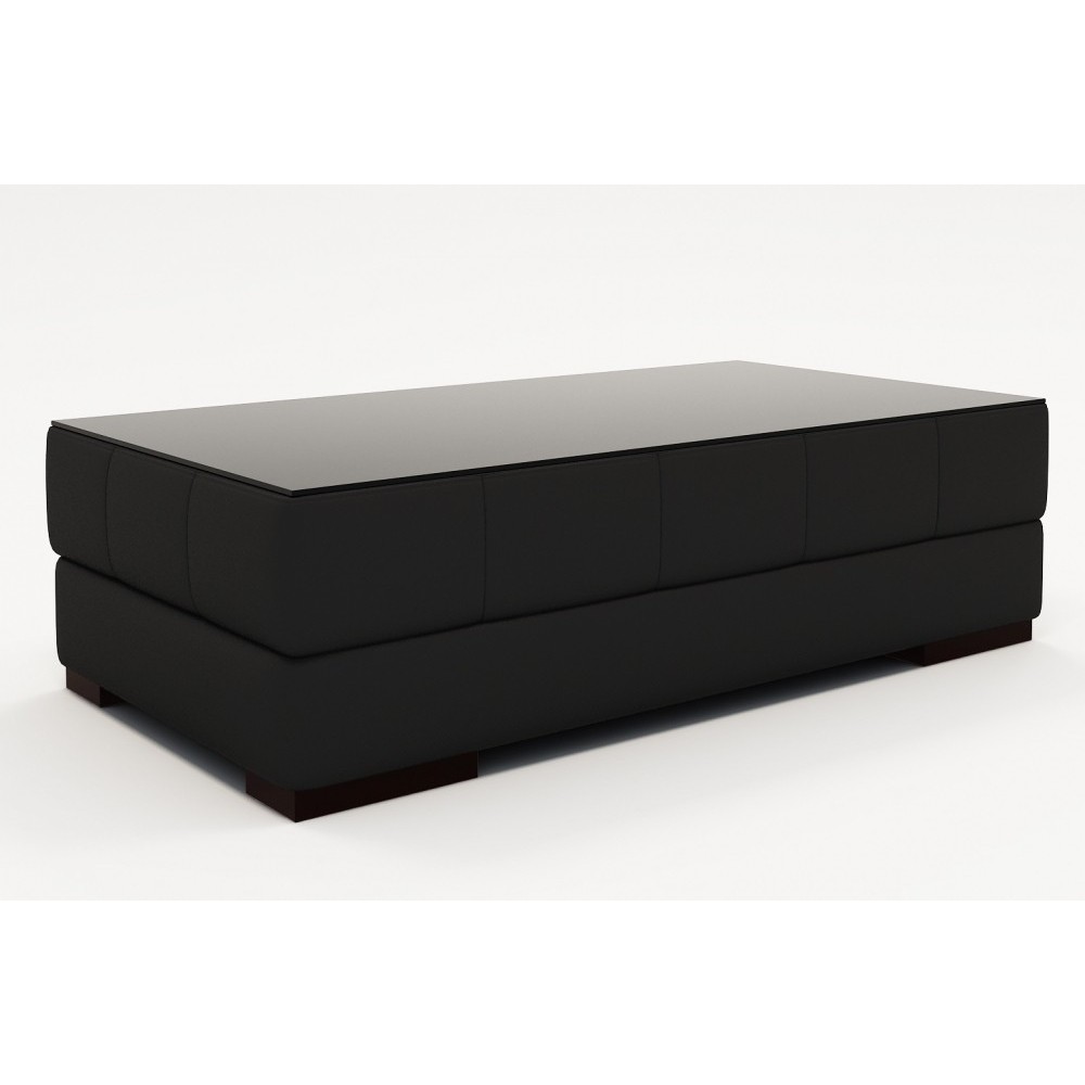 Table basse design ZEINA, noire unie, 120×70×42 cm