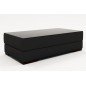 Table basse design ZEINA, noire unie, 120×70×42 cm