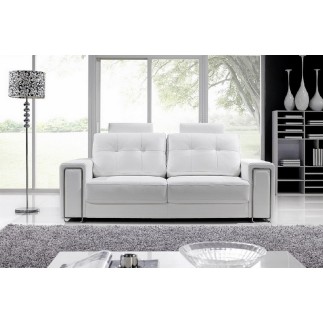 Canapé 3 places en cuir Prestige luxe haut de gamme italien MATIGNON, blanc