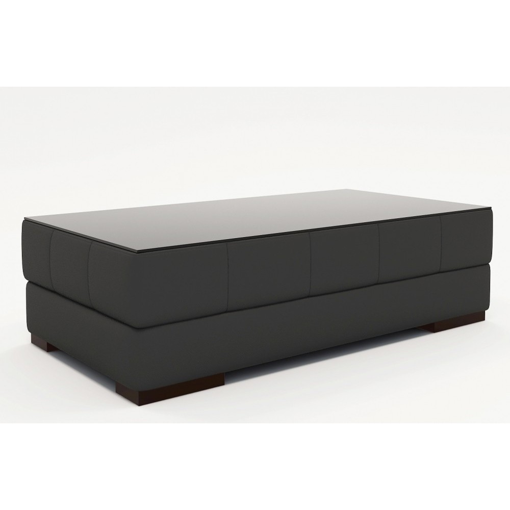 Table basse design ZEINA, gris foncé uni, 120×70×42 cm