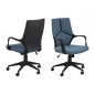 Fauteuil de bureau confortable en tissu de qualité DUBLIN, bleu