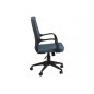 Fauteuil de bureau confortable en tissu de qualité DUBLIN, bleu