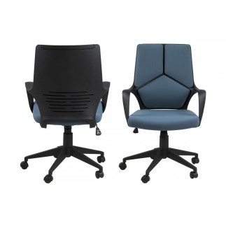 Fauteuil de bureau confortable en tissu de qualité DUBLIN, bleu