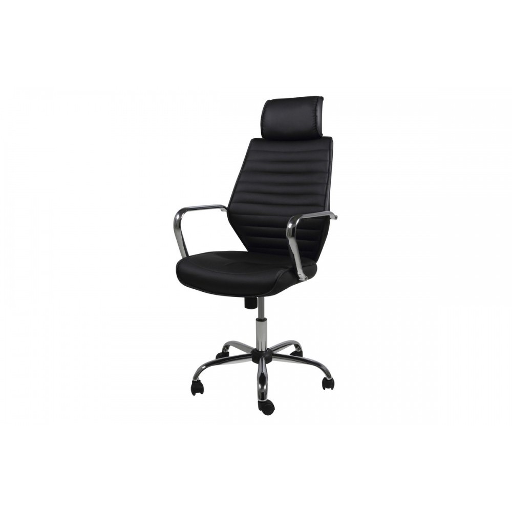 Fauteuil de bureau confortable en tissu de qualité EMXON, noir