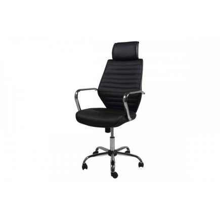 Fauteuil de bureau confortable en tissu de qualité EMXON, noir