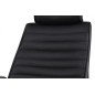 Fauteuil de bureau confortable en tissu de qualité EMXON, noir