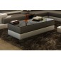 Table basse design ZEINA, gris foncé et blanc, 120×70×42 cm