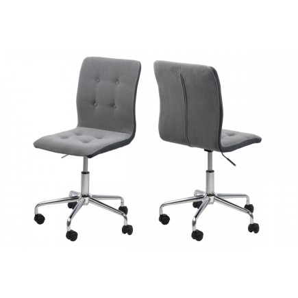 Chaise de bureau confortable en tissu de qualité FREESTYLE, gris, Gris clair