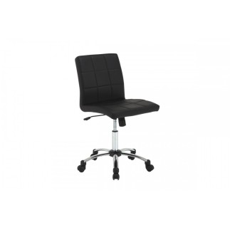 Chaise de bureau confortable en simili cuir de qualité HOUTEN, noir