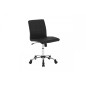 Chaise de bureau confortable en simili cuir de qualité HOUTEN, noir