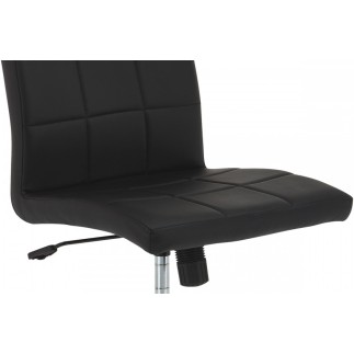 Chaise de bureau confortable en simili cuir de qualité HOUTEN, noir