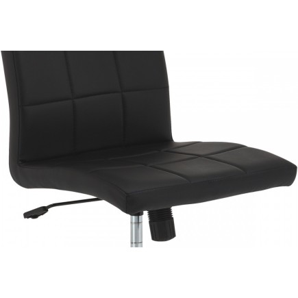 Chaise de bureau confortable en simili cuir de qualité HOUTEN, noir
