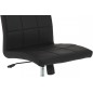 Chaise de bureau confortable en simili cuir de qualité HOUTEN, noir