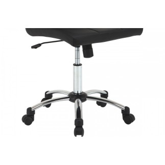 Chaise de bureau confortable en simili cuir de qualité HOUTEN, noir