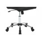Chaise de bureau confortable en simili cuir de qualité HOUTEN, noir