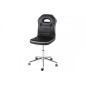 Chaise de bureau confortable en simili cuir de qualité PENOTI, noir