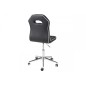 Chaise de bureau confortable en simili cuir de qualité PENOTI, noir