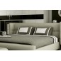Lit design en cuir italien de luxe PRIMA, gris clair pastel, 180x200