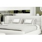Lit design en cuir italien de luxe PRIMA, blanc, 140x190